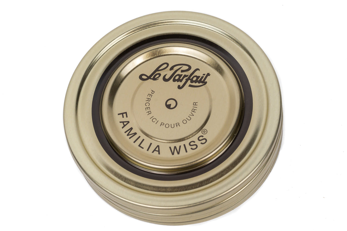 Le Parfait Familia Wiss Sealing Lids, Replacement Flat Caps for Terrine Jars