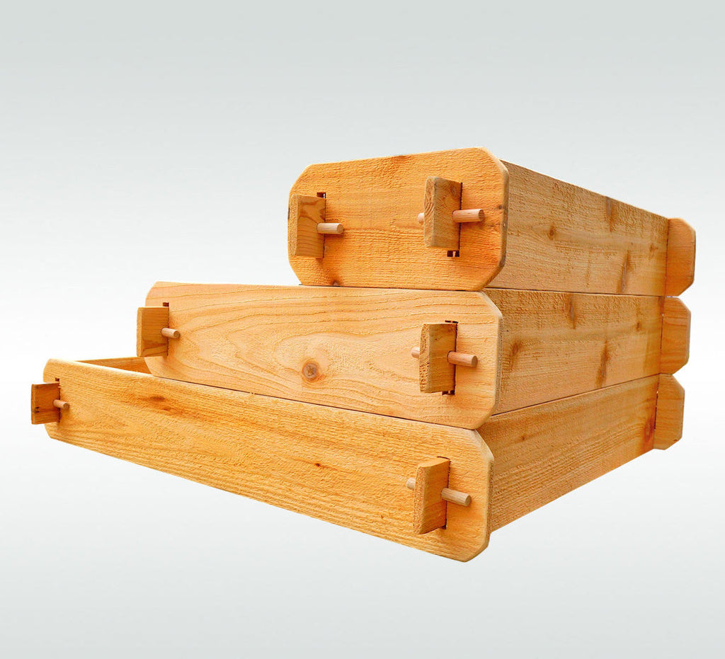 Timberlane Gardens Raised Garden Bed Kit 3 Tiered Pyramid (1x3 2x3 3x3) Select Cedar Elevated Planter