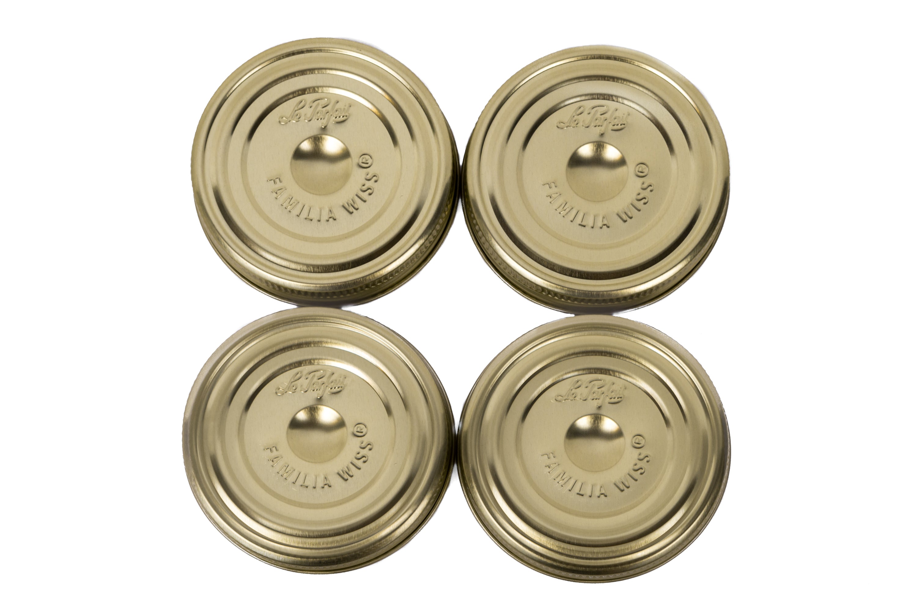 Le Parfait Screw Top Jar Lids, Colorful Plastic and Metal Replacement Lids