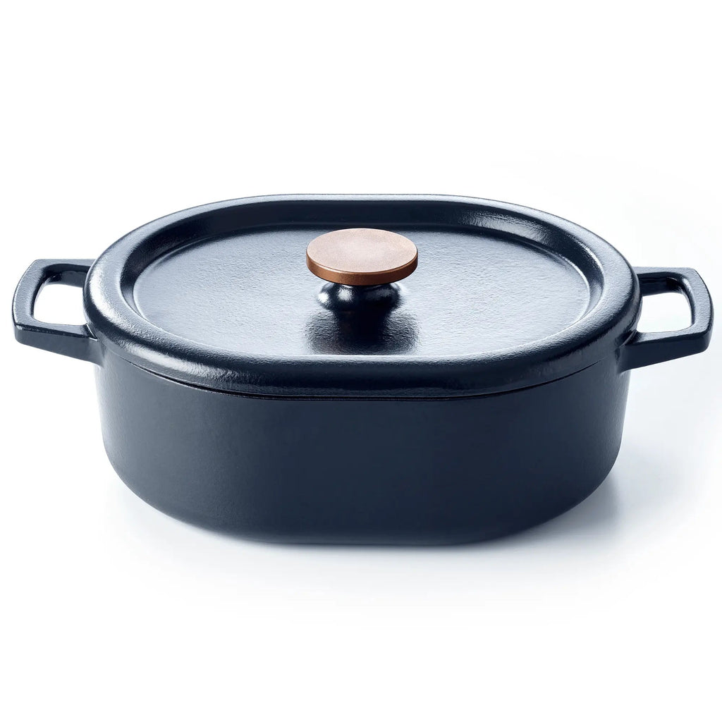 Enameled Cast Iron Oval Dutch Oven, 6-Qt