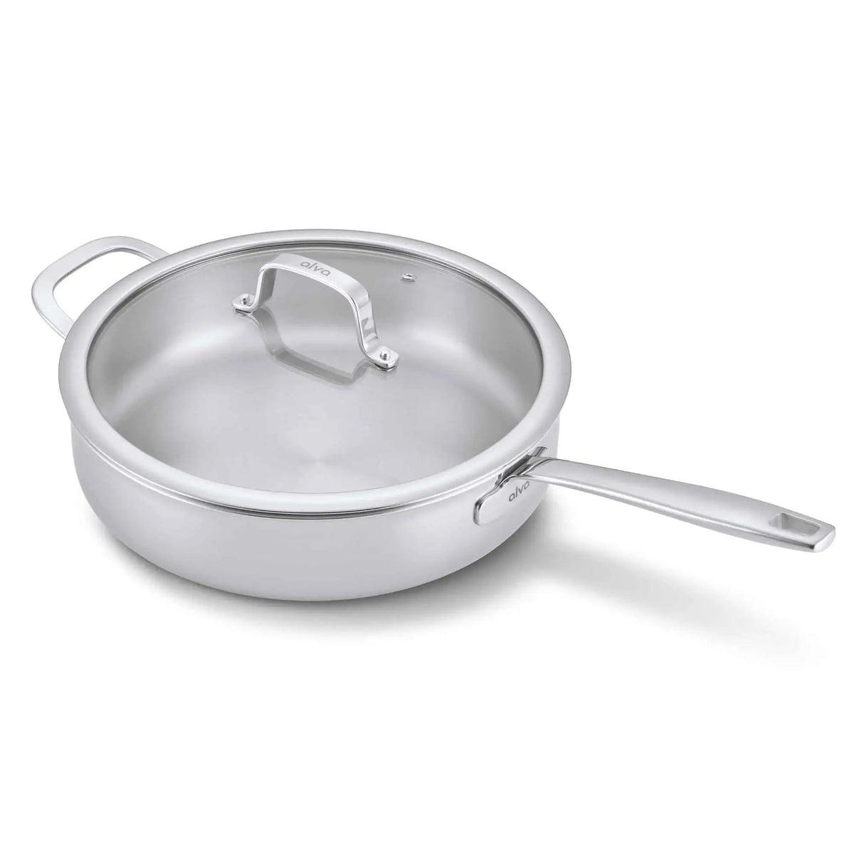 5-Ply Stainless Steel Sauté Pan with Lid, 4-Qt